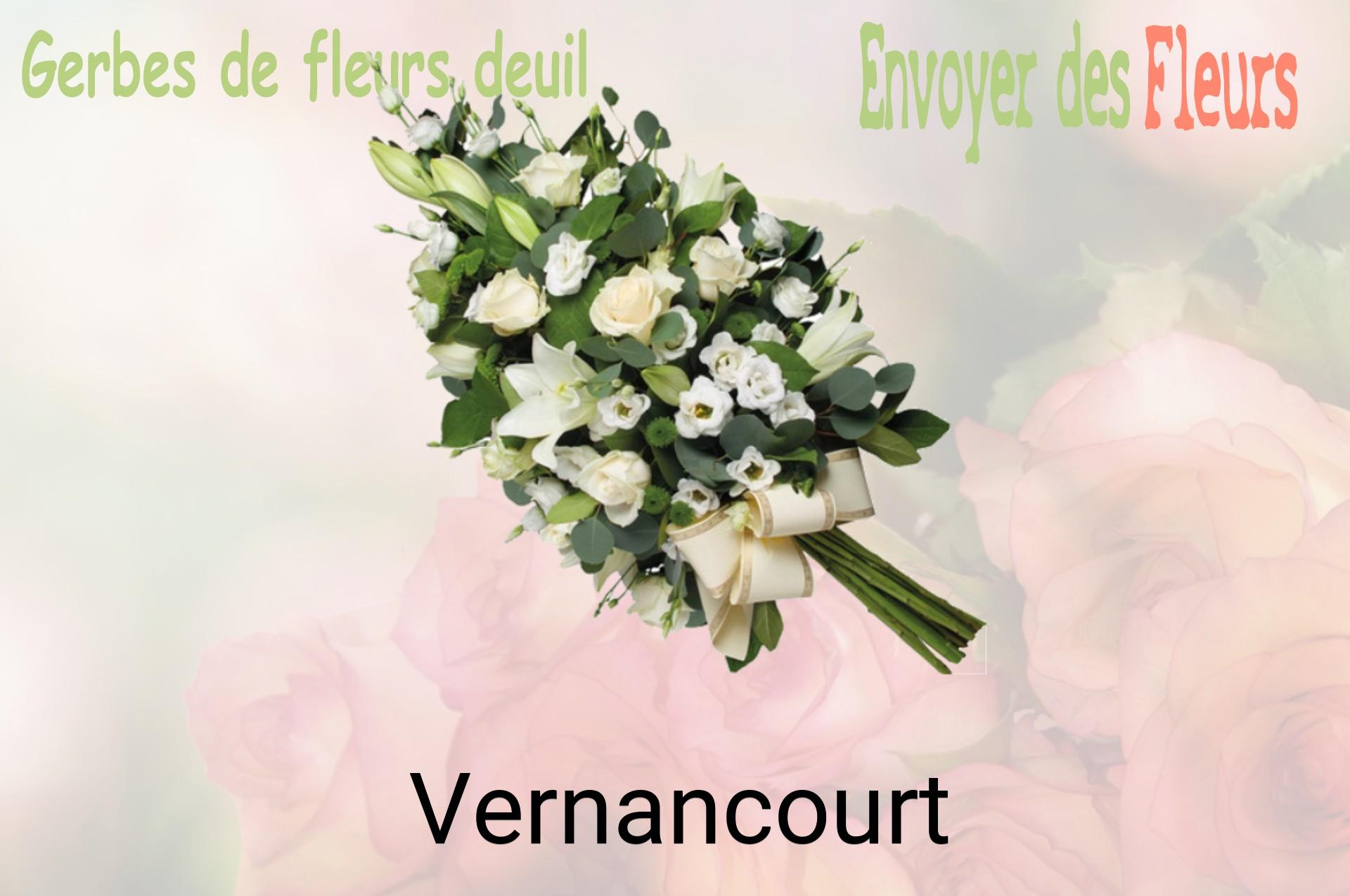 Gerbe de fleurs de deuil livrée à Vernancourt